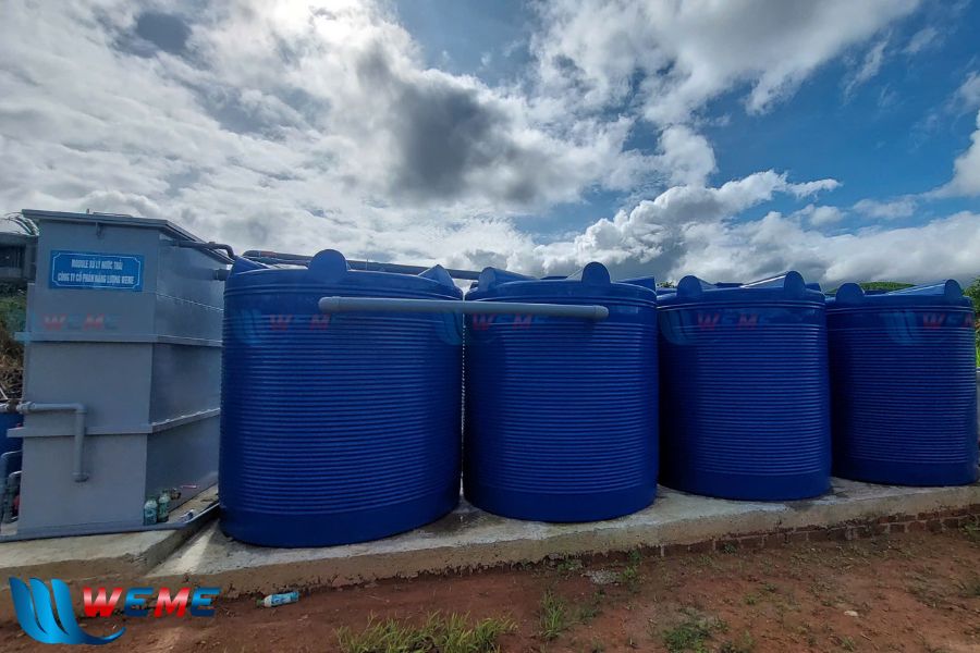 Module hệ thống xử lý nước thải Thôn Cợp sau thi công