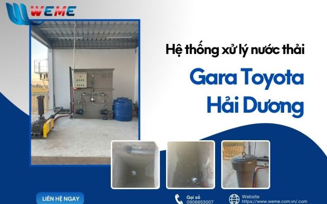 Hình ảnh baner hệ thống xử lý nước thải cho gara xe toyota Hải Dương