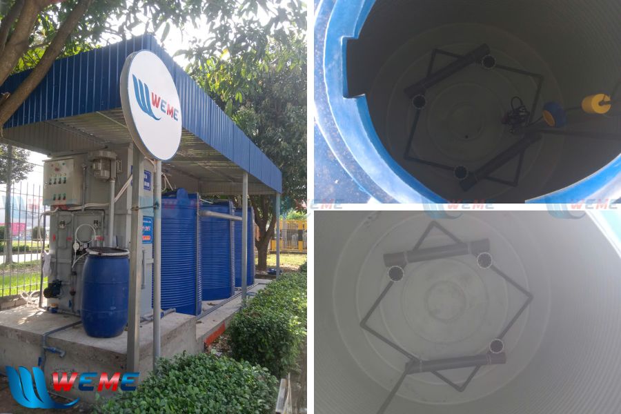 Hình ảnh các bể xử lý nước thải sau thi công