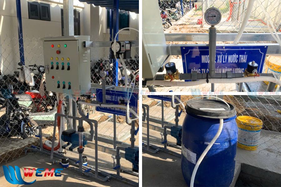 Hình ảnh các thành phần của hệ thống xử lý nước thải Trảng Dài