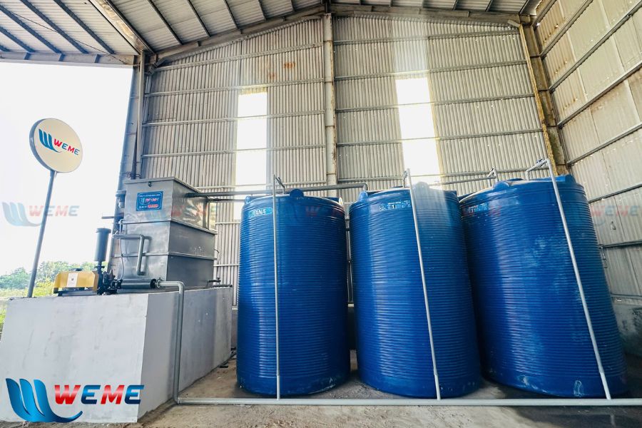 Hình ảnh hệ thống xử lý nước thải Hoằng Tiệp