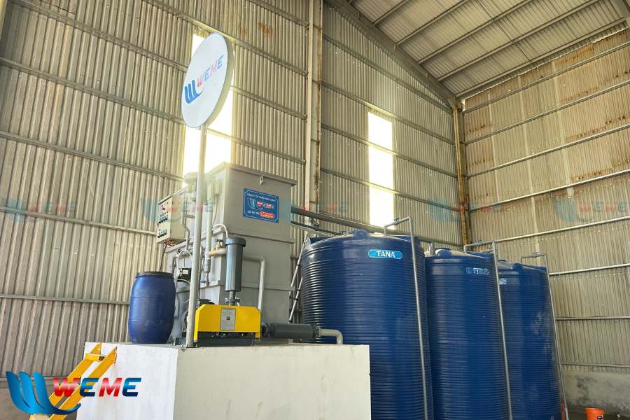 Hình ảnh hệ thống xử lý nước thải Hoằng Tiệp 25m3